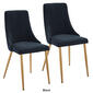Worldwide Homefurnishings Velvet Side Chairs - Set of 2 - image 2