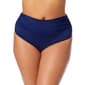 Plus Size Anne Cole Solid Hi Waist Shirred Bottoms - image 1