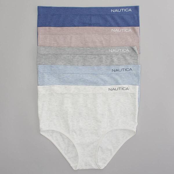 Plus Size  Nautica 5pk. Seamless Brief Panties NT6547-5PKA - image 
