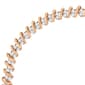 Haus of Brilliance Rose Gold over Silver S Link Tennis Bracelet - image 2