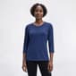 Womens Hasting & Smith 3/4 Sleeve Solid Round Neck Tee - image 6