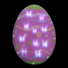 Northlight Seasonal LED Pink Easter Egg Window Silhouette