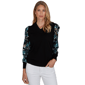 Womens Emaline Feminine Mystique Long Floral Sleeve Sweater - image 1