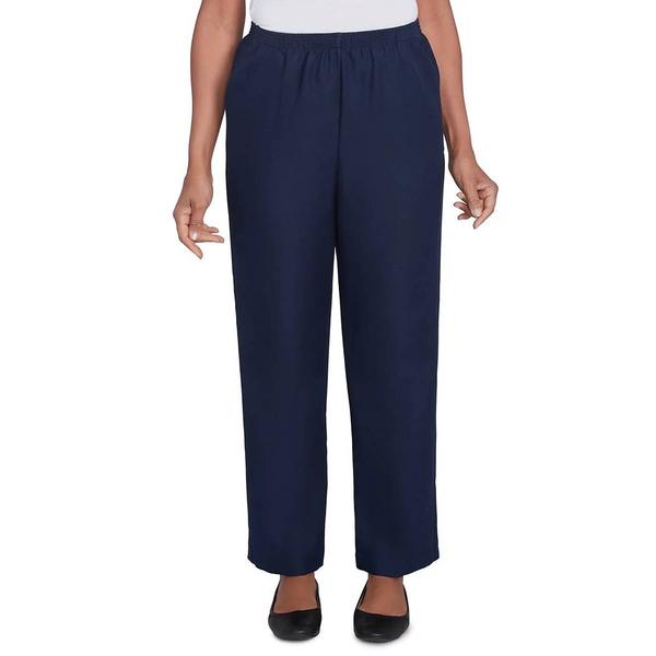 Womens Alfred Dunner Classics Solid Casual Pants - Short Length - image 