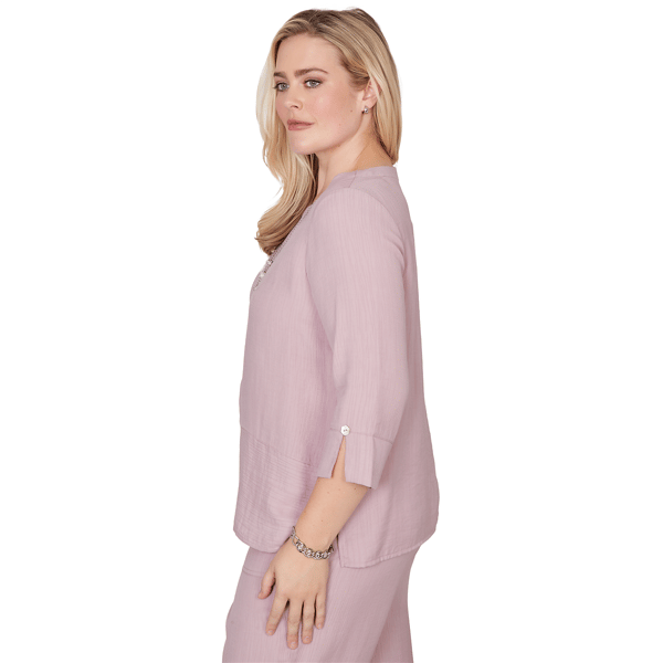 Womens Alfred Dunner Vintage Charm 3/4 Sleeve Blouse