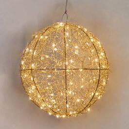 Northlight Seasonal 12in. Lighted Gold LED Wire Ball Decor