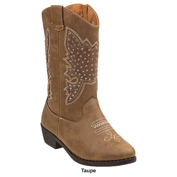 Little Girls Kensie Girl Zip-Up Bedazzled Cowgirl Boots
