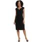 Womens Connected Apparel Sleeveless Rhinestone Neck Sheath Dress - image 1