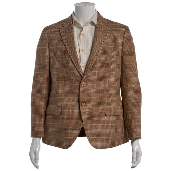 Mens Nautica Tan Plaid Suit Jacket - image 