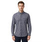 Mens Chaps Long Sleeve Stretch Plaid Button Down - Ensign Blue - image 1