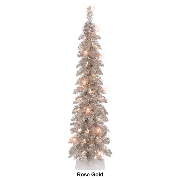 Puleo International 4ft. Pre-Lit Artificial Alpine Christmas Tree