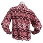 Plus Size Como Blu 1/2 Zip Mock Neck Tie Hem Aztec Sherpa Sweater - image 2