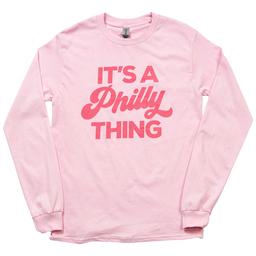 Mens Tailgate It''s A Philly Script Long Sleeve Tee