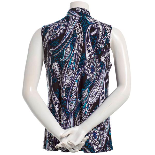 Plus Size Kasper Sleeveless Paisley Blouse