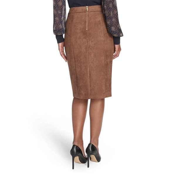 Womens Tommy Hilfiger Suede Pencil Skirt