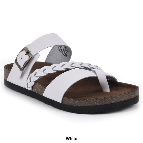 Womens White Mountain Hazy Footbeds Sandals