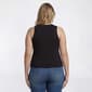Juniors Plus Eye Candy Crew Neck Zip Front Tank Top - image 2