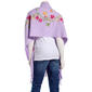 Womens Jessica McClintock Floral Embroidered Shawl with Fringe - image 2