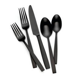 Hampton Forge Clearview Satin Black 20pc. Flatware Set