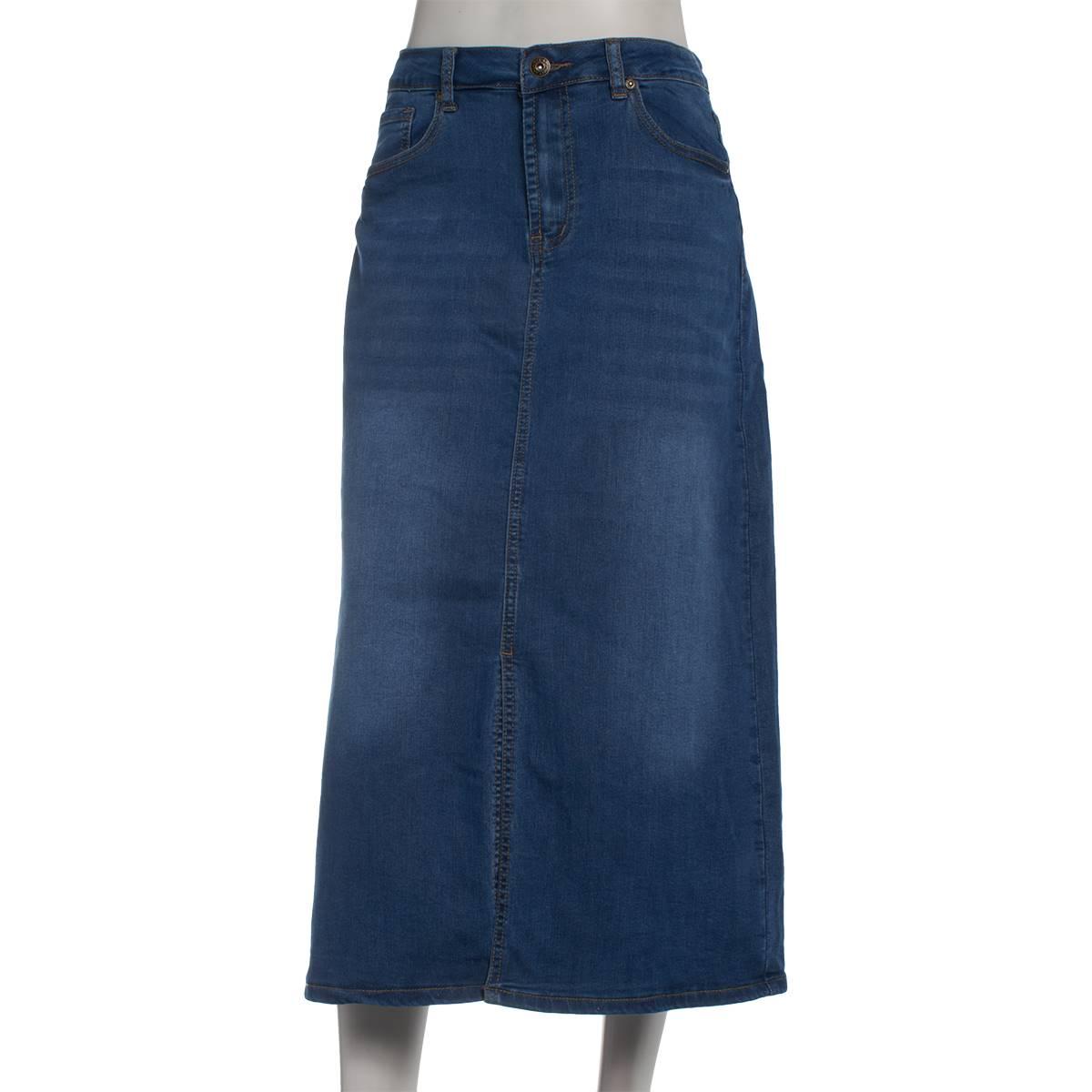 スカート AVANDRESS Evelyn Long Denim Skirt BLACK AD43SK18BK Womens Architect® Long Denim Skirt - Boscov's
