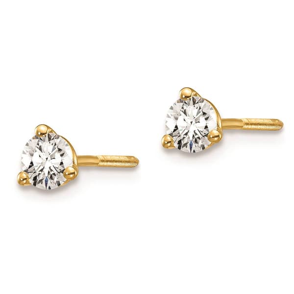 Pure Fire 14kt. Gold 1/3ctw. Certified Lab Diamond Screw Earrings