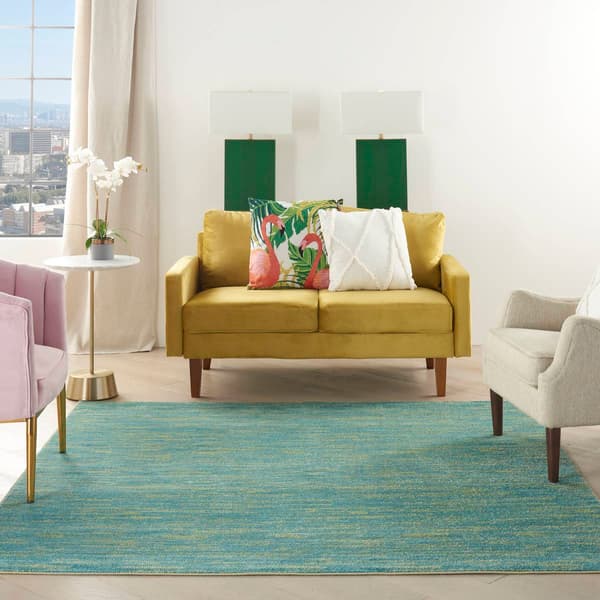 Nourison Essentials Two-Tone Indoor/Outdoor Square Rug