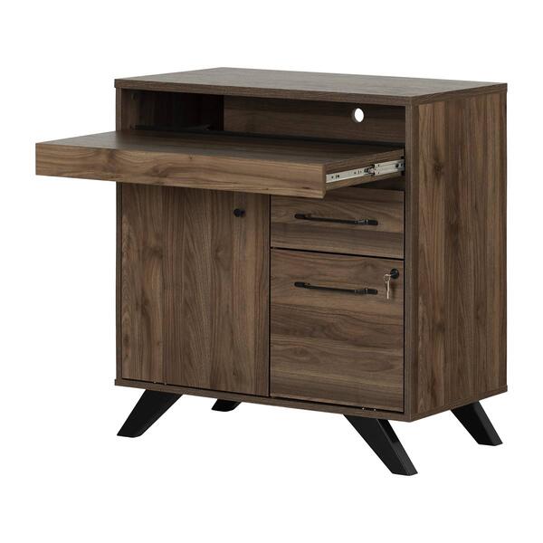 South Shore Flam Natural Walnut Multi-Function Secretary Desk - image 