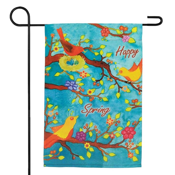Northlight Seasonal Birds & Flowers Happy Spring Garden Flag