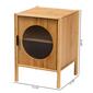 Baxton Studio Naresh Brown Bamboo Wood 1-Door End Table - image 8