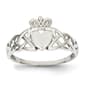 Mens Gold Classics&#40;tm&#41; 14kt. Cut Out White Gold Claddagh Ring - image 1