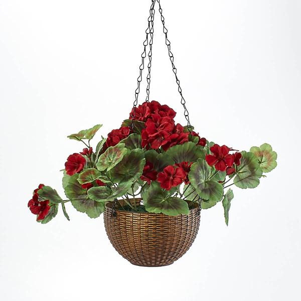 Artificial Geranium Hanging Basket - image 