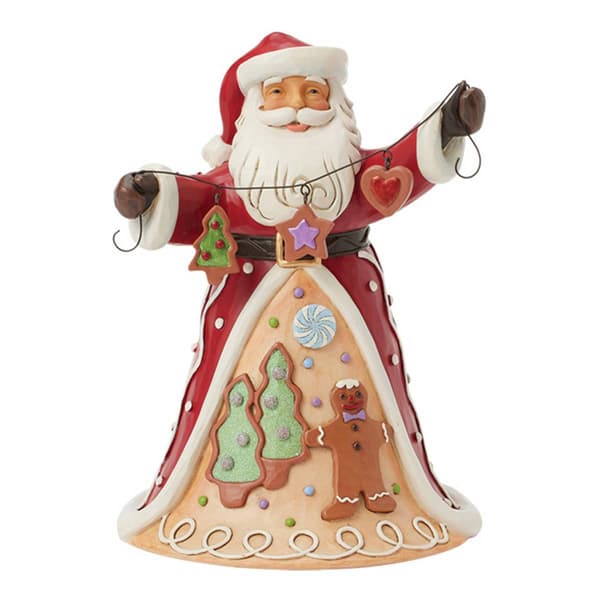 Jim Shore Gingerbread Santa Garland Christmas Figurine - image 