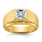 Mens Diamond Classics(tm) 10kt. Two-Tone Satin 1/6ctw. Diamond Ring - image 1