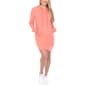 Womens White Mark Long Sleeve Solid Hoodie Sweatshirt Dress - image 1