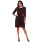 Womens Nina Leopard 3/4 Sleeve Marble Lurex Sweater Dress - image 1