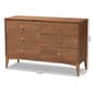 Baxton Studio Landis Modern Ash Walnut Wood 6-Drawer Dresser - image 10