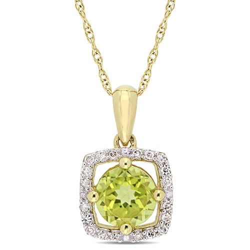 Gemstone Classics™ 10kt. Gold & Peridot Pendant Necklace