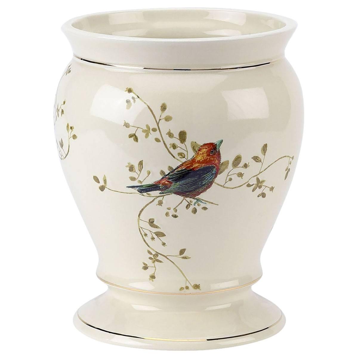 Avanti Gilded Birds Waste Basket
