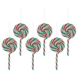 Northlight Seasonal 6ct. Multicolor Frosted Lollipop Ornaments