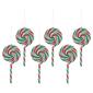 Northlight Seasonal 6ct. Multicolor Frosted Lollipop Ornaments - image 1