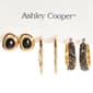 Ashley Cooper(tm) Studs/Textured Hoops/Pave Earring Set - image 1