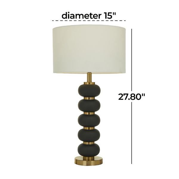 CosmoLiving by Cosmopolitan Contemporary Black Metal Table Lamp