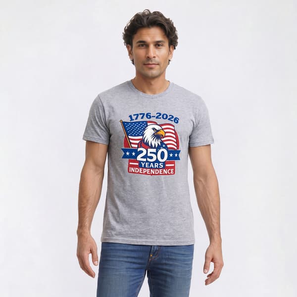 Mens Home of the Brave 250 Eagle Flag Graphic Tee - image 