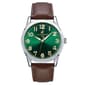 Mens Caribbean Joe Silver-Tone Easy Read Strap Watch - CJ7161SLGR - image 1