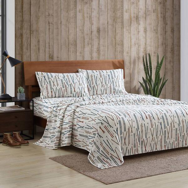 Eddie Bauer Ski Line Cotton Flannel Sheet Set - image 