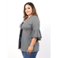 Plus Size 24/7 Comfort Apparel Tie Front Bell Sleeve Cardigan - image 2
