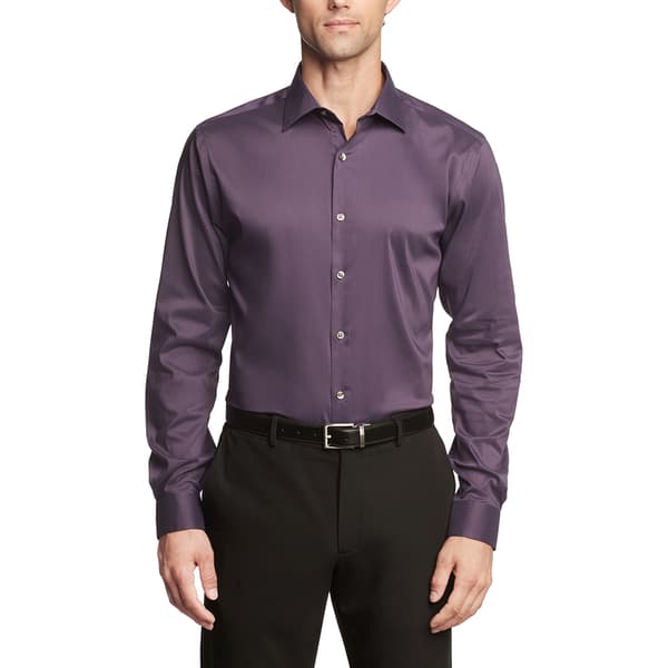 Mens Van Heusen&#40;R&#41; Flex Slim Fit Dress Shirt - Eggplant