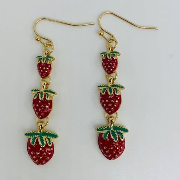 Ashley Strawberry Earrings - image 