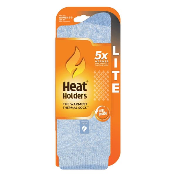 Womens Heat Holders&#174; Lite Twist Crew Socks - Denim