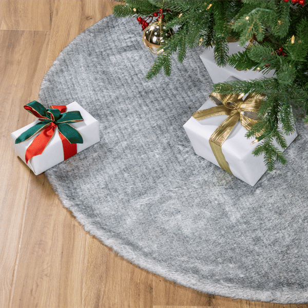 Northlight Silver Fox Faux Fur Christmas Tree Skirt - 48in. - image 